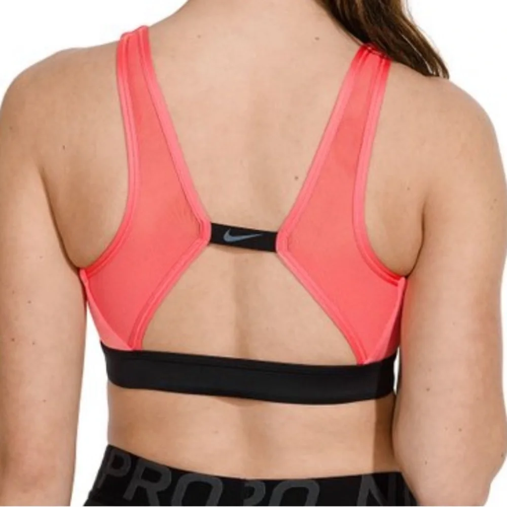 Nike Ember Glow & Black Indy Plunge Light-Support Sports Bra